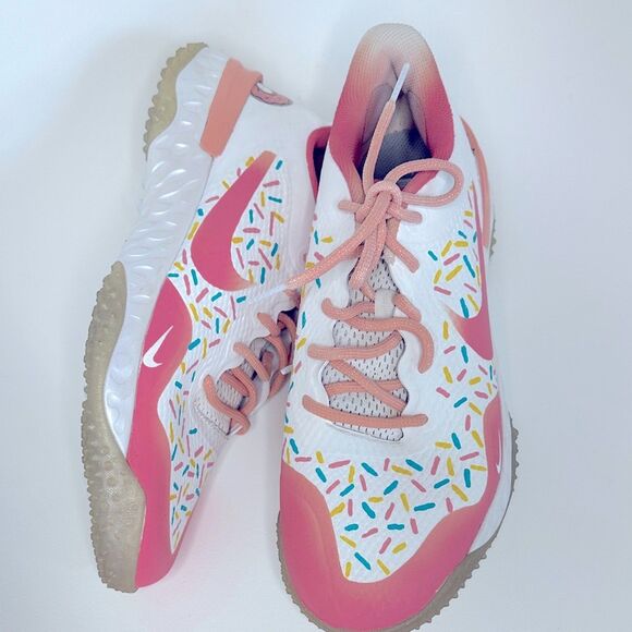 Nike Alpha Huarache Elite 3 Low cleats “Donuts & Coffee" Men US: 10 - Picture 1 of 7
